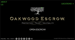 Desktop Screenshot of oakwoodescrow.com