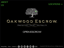 Tablet Screenshot of oakwoodescrow.com